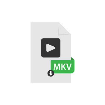 MKV download video file format vector