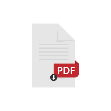 Pdf document download pdf file vector