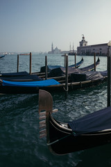 View of gondolas in Venice, Italy