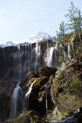 waterfalls in Jiuzhaigou Valley National Park in Sichuan, China