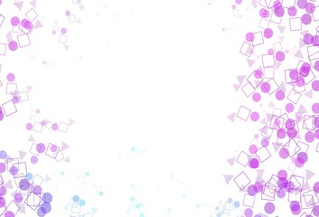 Light Blue, Green vector background with polygonal style with circles.