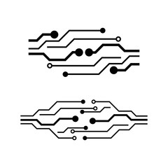 Circuit logo template vector icon