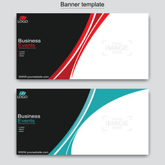 Abstract business banner template design.