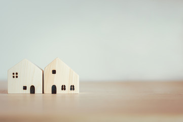Obraz na płótnie Canvas houses model for home loans, finance or house construct concept