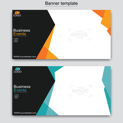 Abstract business banner template design.