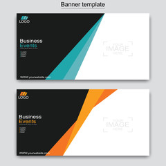 Abstract business banner template design.