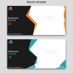 Abstract business banner template design.