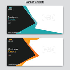 Abstract business banner template design.