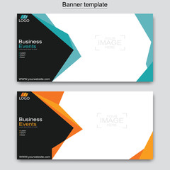 Abstract business banner template design.