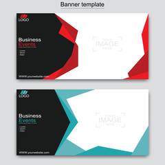 Abstract business banner template design.