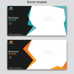 Abstract business banner template design.