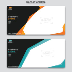 Abstract business banner template design.