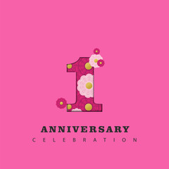 anniversary celebration number design template