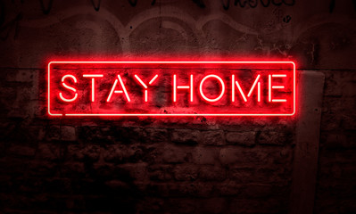 Stay Home Self Quarantine Sign Global Pandemic Coronavirus Covid-19