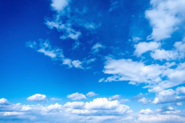 Beautiful blue sky and white clouds