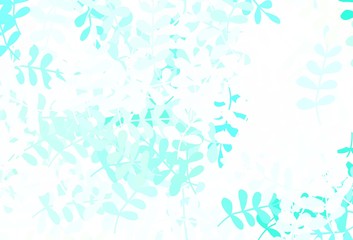 Light Green vector abstract background with leaves.