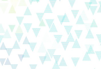 Light Blue, Green vector layout with lines, triangles.