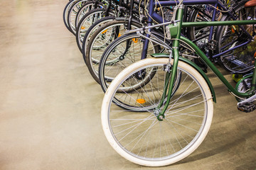 bicycle repair shop showroom eco transportation manufacture
