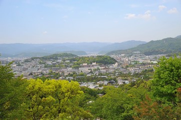 Fototapeta na wymiar 蹴上浄水場から眺めた京都市内です