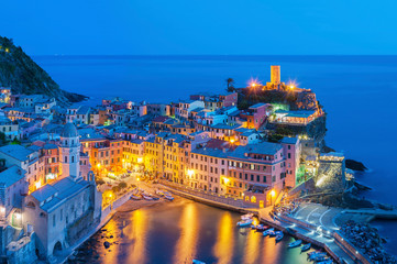 Fototapeta na wymiar Idyllic landscape of Vernazza, Cinque Terre, Italy