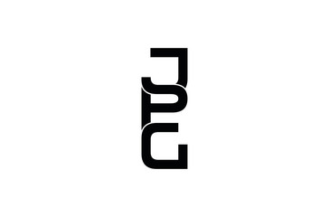 jpg typography letter monogram logo design