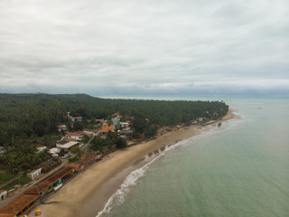 Fototapeta na wymiar Vista Aérea praia Alagoas
