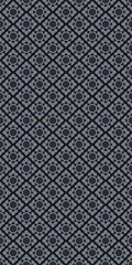 line Thai flowers pattern seamless background 