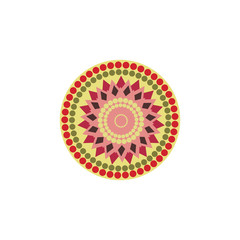 Aboriginal art dots painting icon logo design vector template