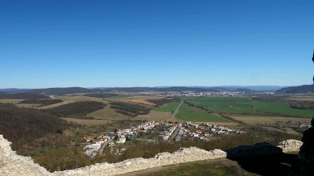 View of Brekov village in Slovakia