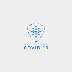 Covid 19 corona virus symbol icon vector protect