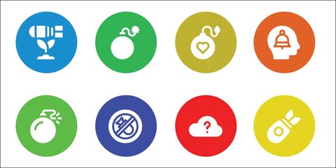 Modern Simple Set of exclamation Vector filled Icons