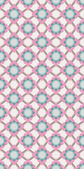 Fototapeta premium line Thai flowers pattern seamless background 