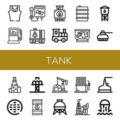 Set of tank icons
