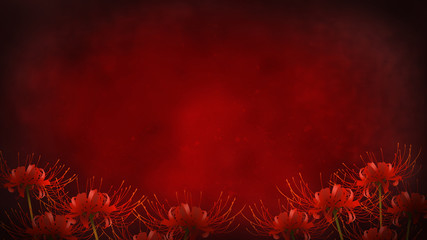 怪談イメージ背景_彼岸花