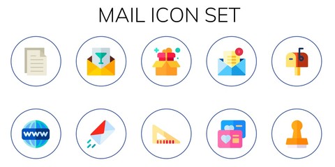 Modern Simple Set of mail Vector flat Icons