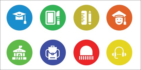graduation icon set