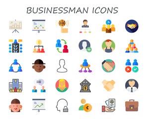businessman icon set