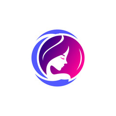 Woman face silhouette