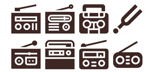 Modern Simple Set of tuning Vector filled Icons
