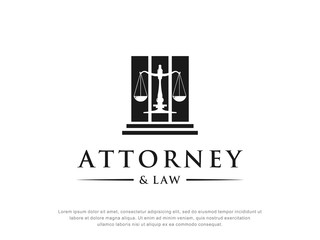 attorney and law logo.modern design.abstract style.vector illustration