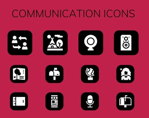 Modern Simple Set of communication Vector filled Icons