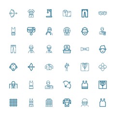 Editable 36 tie icons for web and mobile
