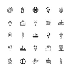 Editable 25 cherry icons for web and mobile
