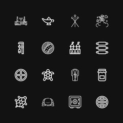 Editable 16 solid icons for web and mobile