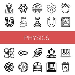 physics icon set