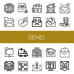 Set of send icons