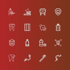 Editable 16 oral icons for web and mobile