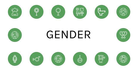 Set of gender icons