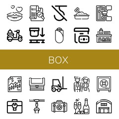 Set of box icons