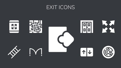 Modern Simple Set of exit Vector filled Icons